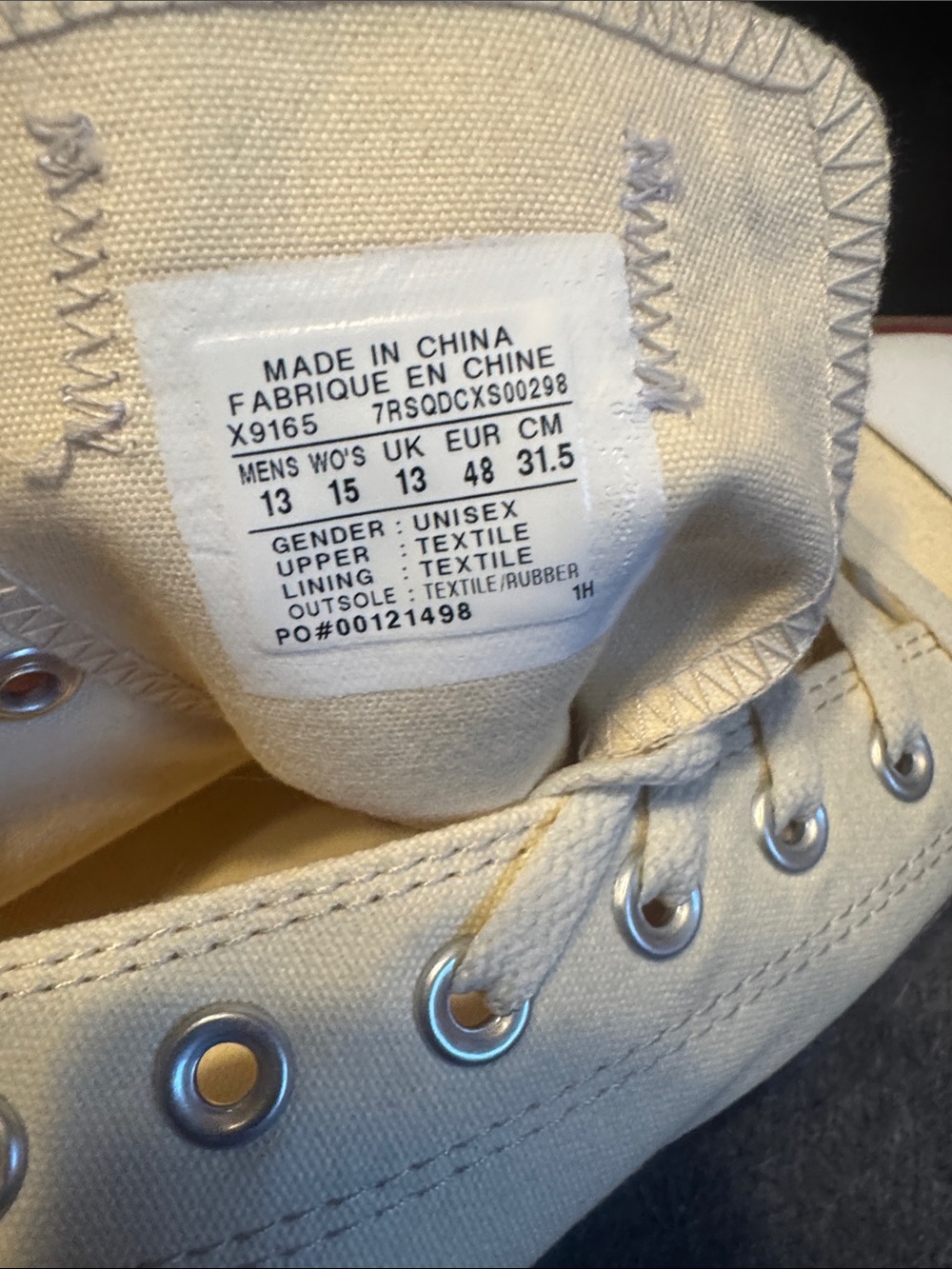 Converse Chuck Taylor All Dtar OX Low Top White Mens 13/ Women’s 15 New in Box - Picture 13 of 14